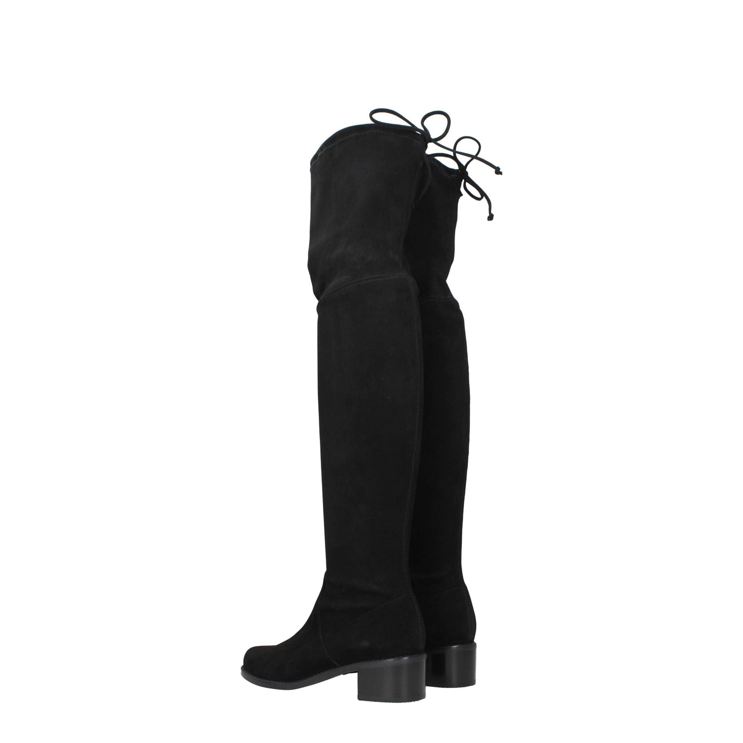 Stuart Weitzman Overknee-Stiefel aus schwarzem Leder