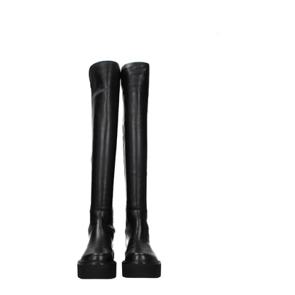Stuart Weitzman Overknee-Stiefel aus schwarzem Leder