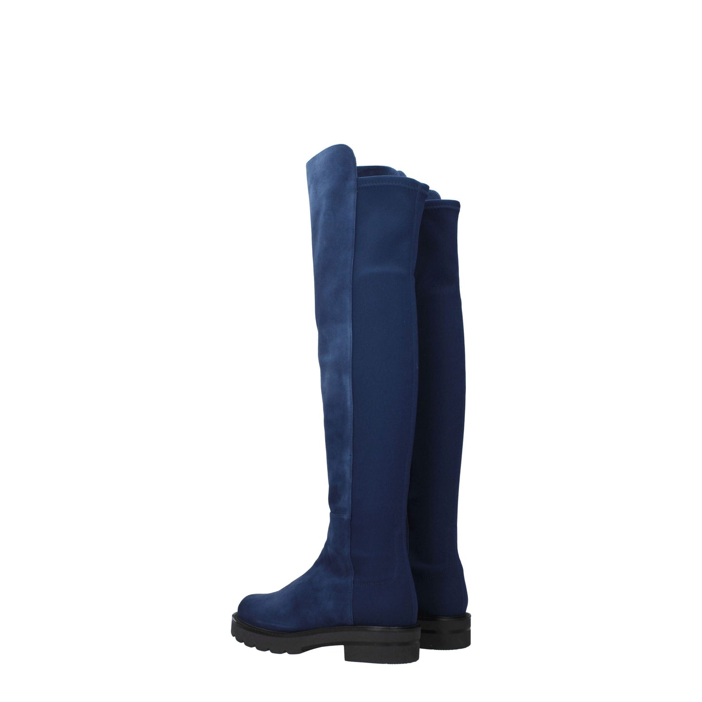 Stuart Weitzman, blaue Overknee-Stiefel aus Leder