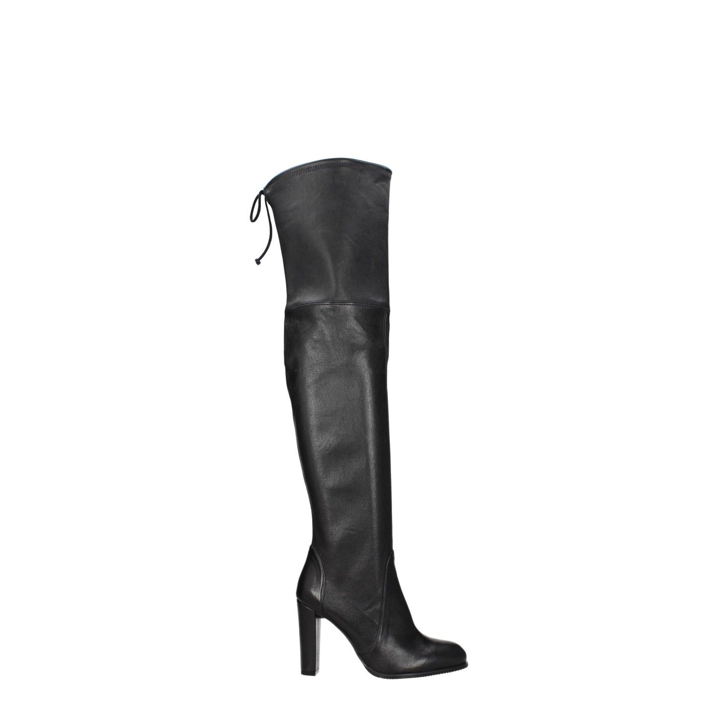 Stuart Weitzman Overknee-Stiefel aus schwarzem Leder