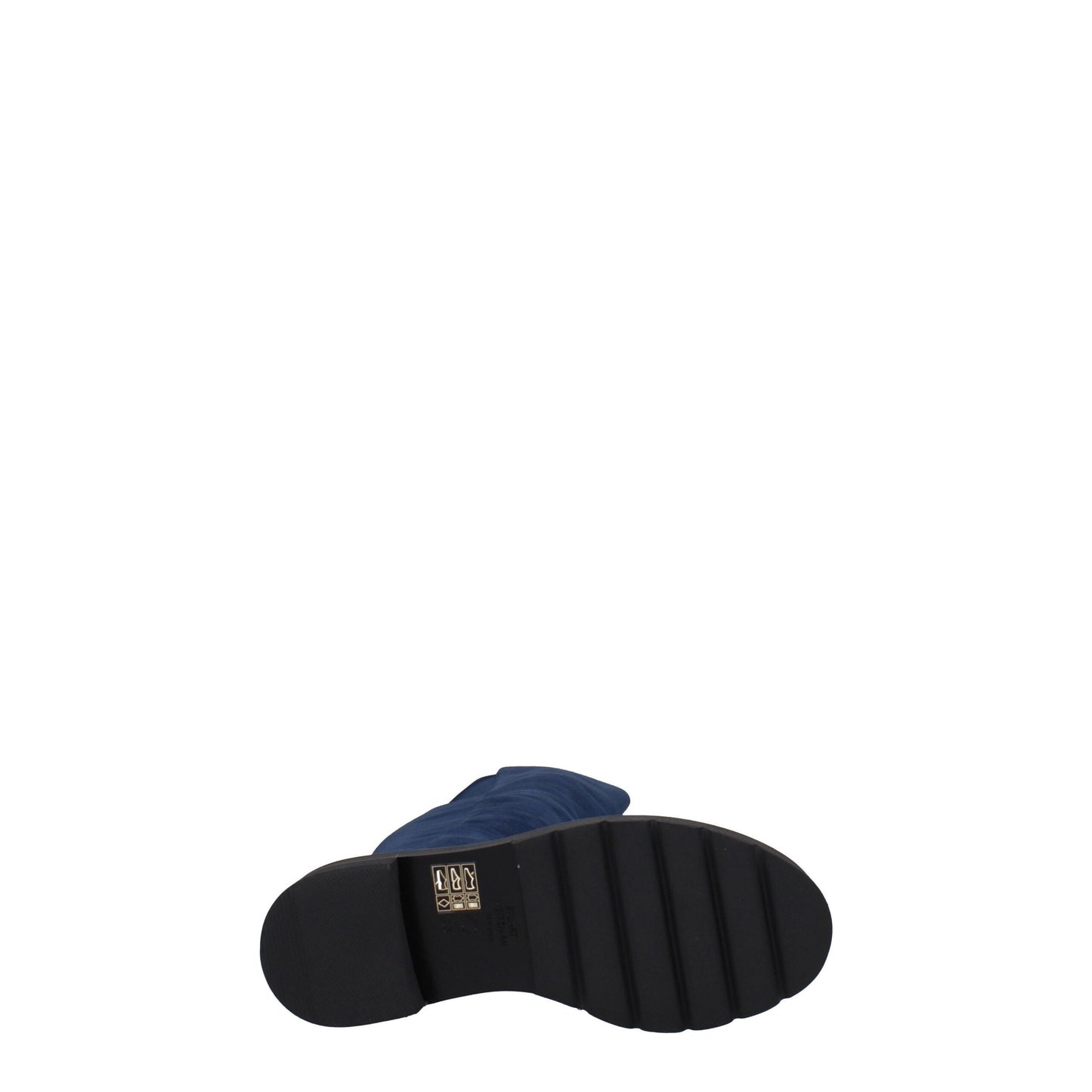 Stuart Weitzman, blaue Overknee-Stiefel aus Leder