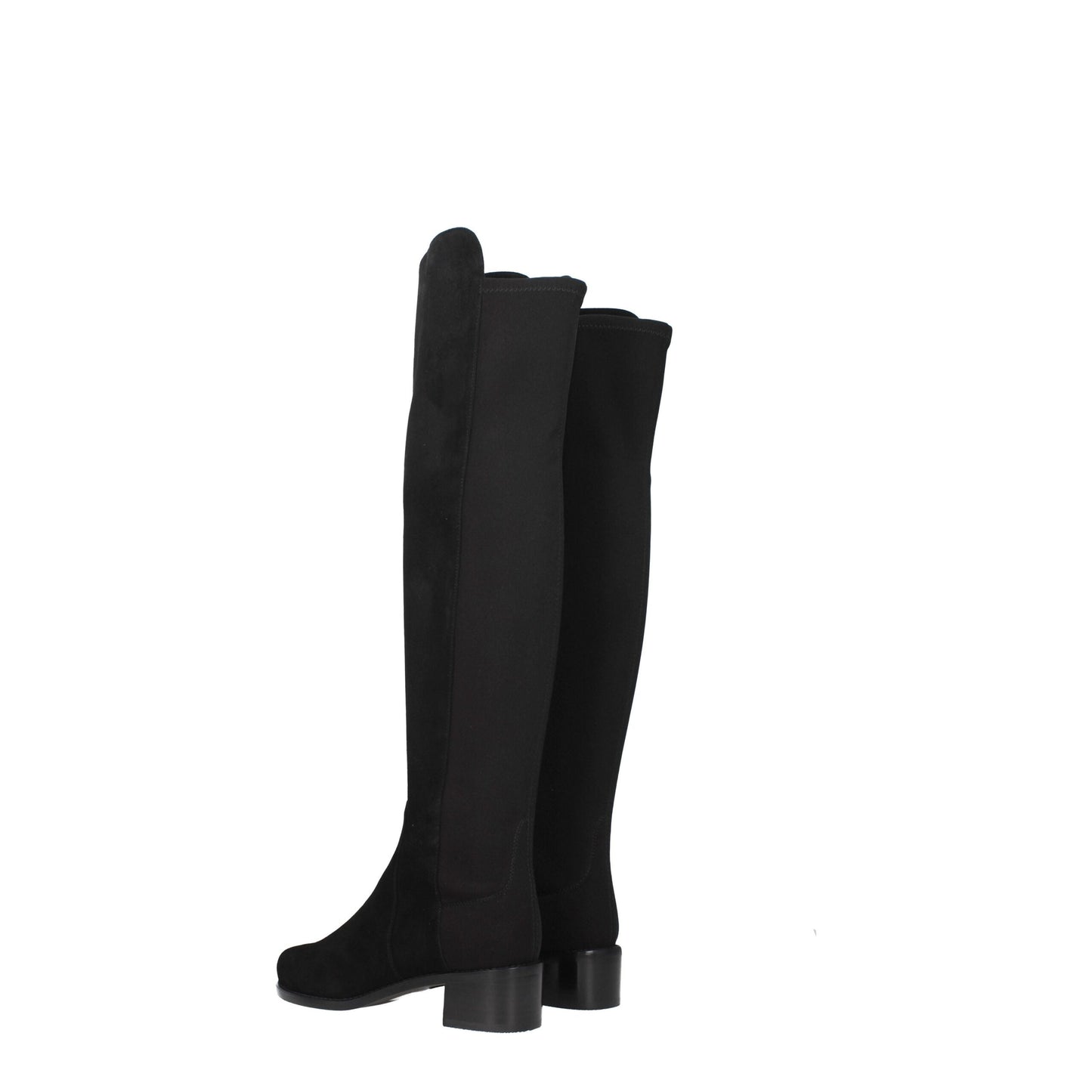 Stuart Weitzman Overknee-Stiefel aus schwarzem Leder