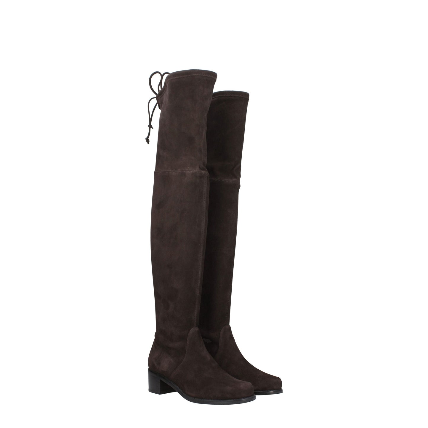 Stuart Weitzman Overknee-Stiefel aus braunem Leder