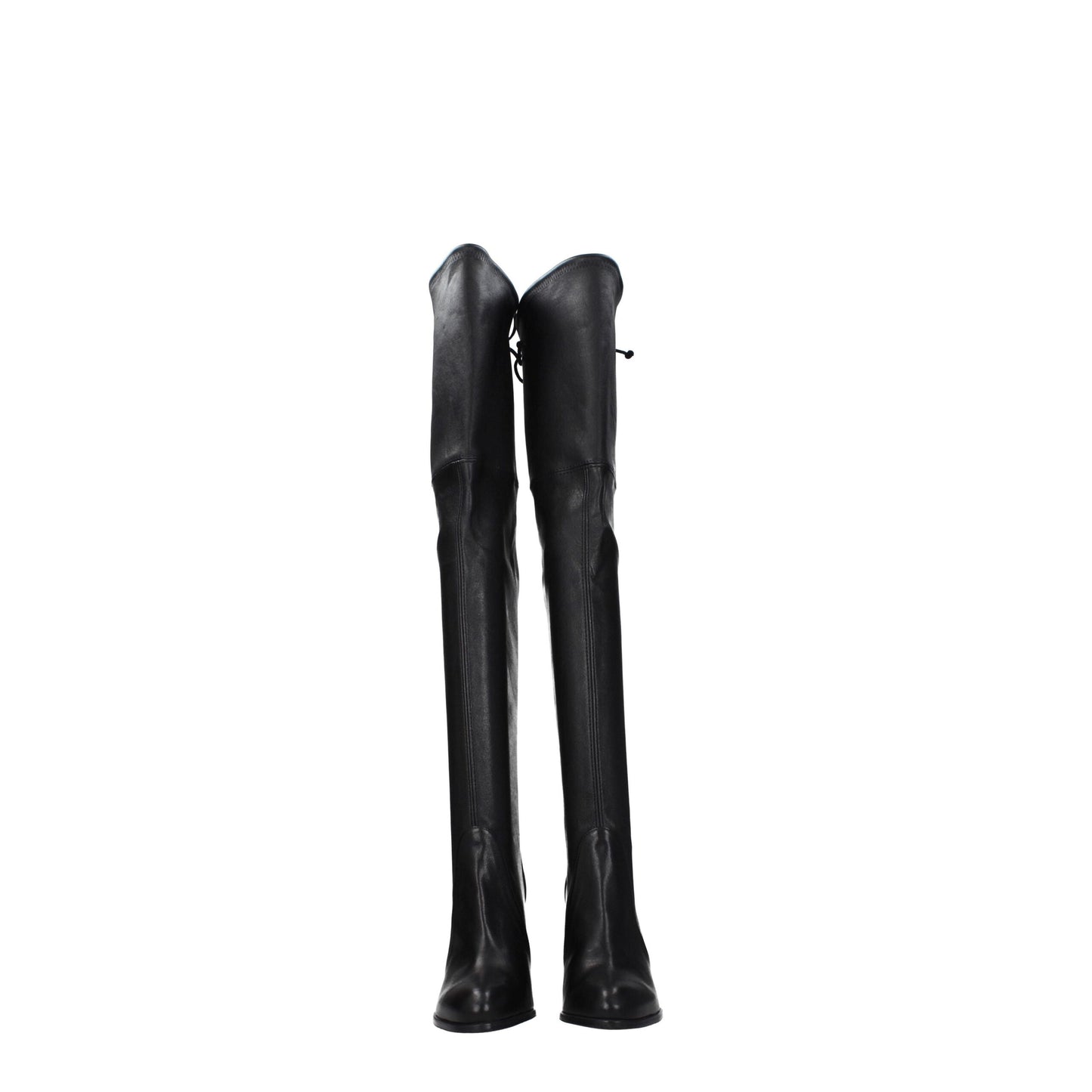 Stuart Weitzman Overknee-Stiefel aus schwarzem Leder