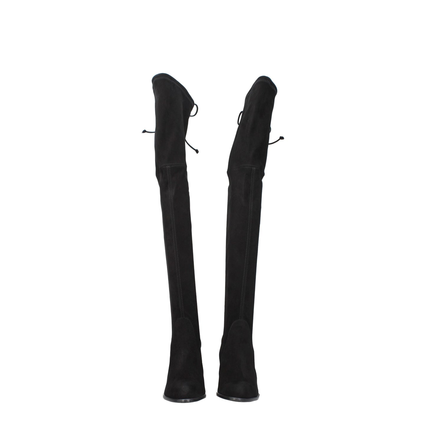 حذاء ستيوارت وايتزمان الجلدي الأسود فوق الركبة