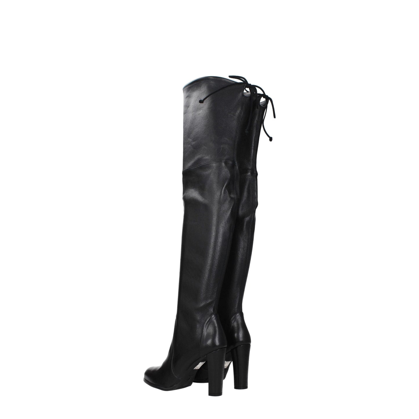 Stuart Weitzman Overknee-Stiefel aus schwarzem Leder