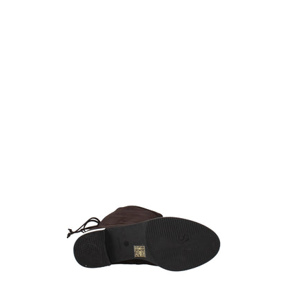 Stuart Weitzman Overknee-Stiefel aus braunem Leder