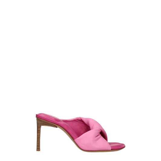 Jacquemus – Rosa Ledersandalen mit Stilettoabsatz