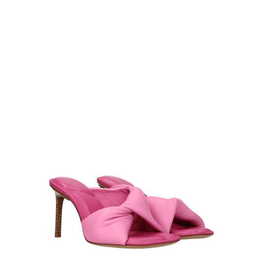 Jacquemus – Rosa Ledersandalen mit Stilettoabsatz