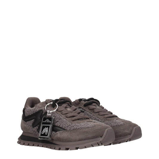 Marc Jacobs – Graue, klobige Pelz-Sneaker