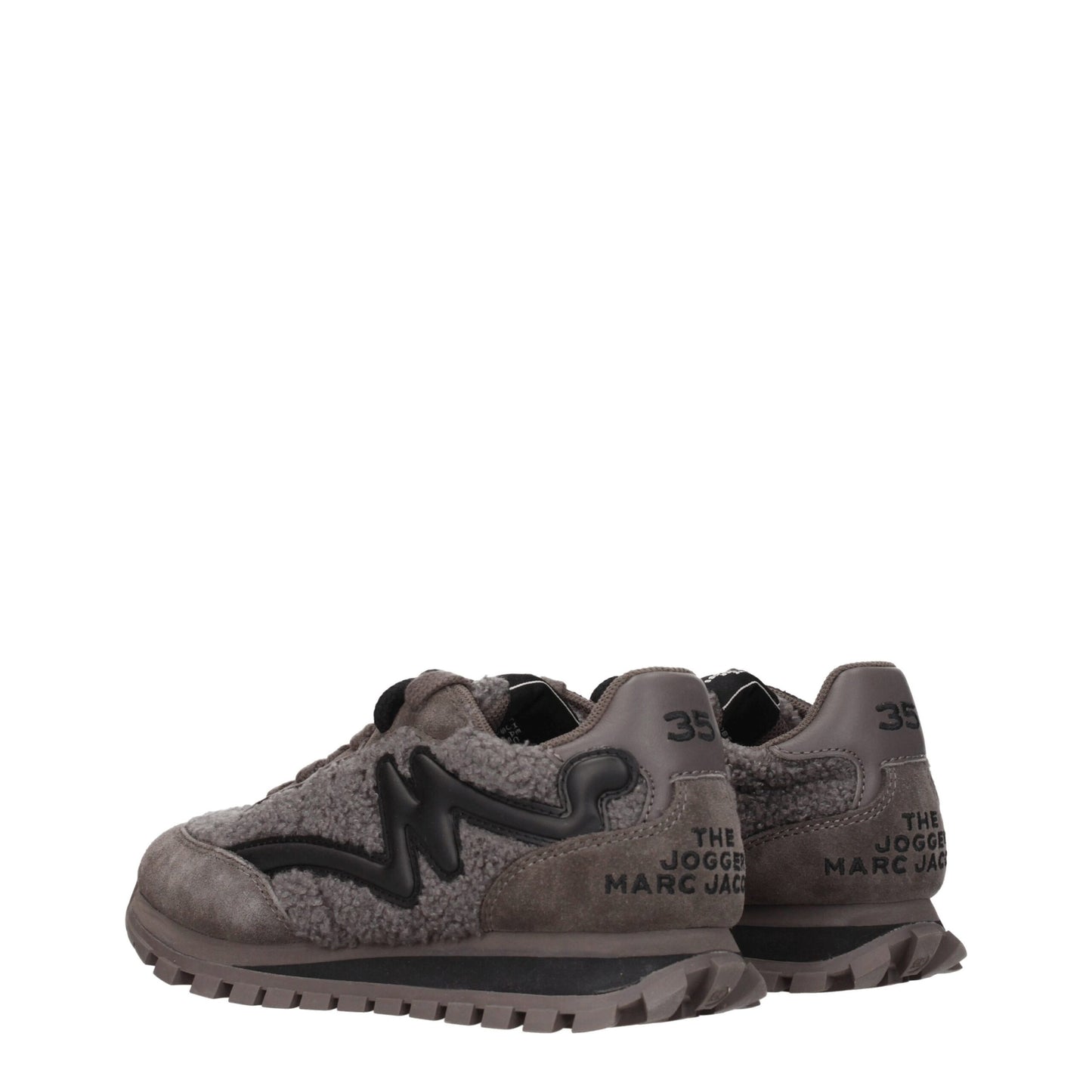 Marc Jacobs – Graue, klobige Pelz-Sneaker