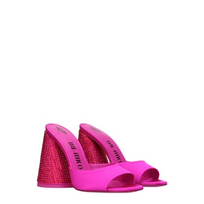 The Attico Pink Satin Platform Sandals
