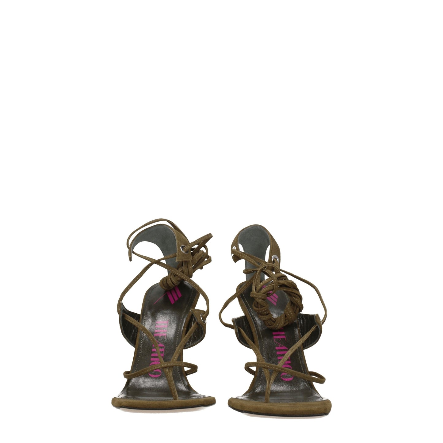 The Attico – Grüne Flip-Flop-Sandalen aus Leder