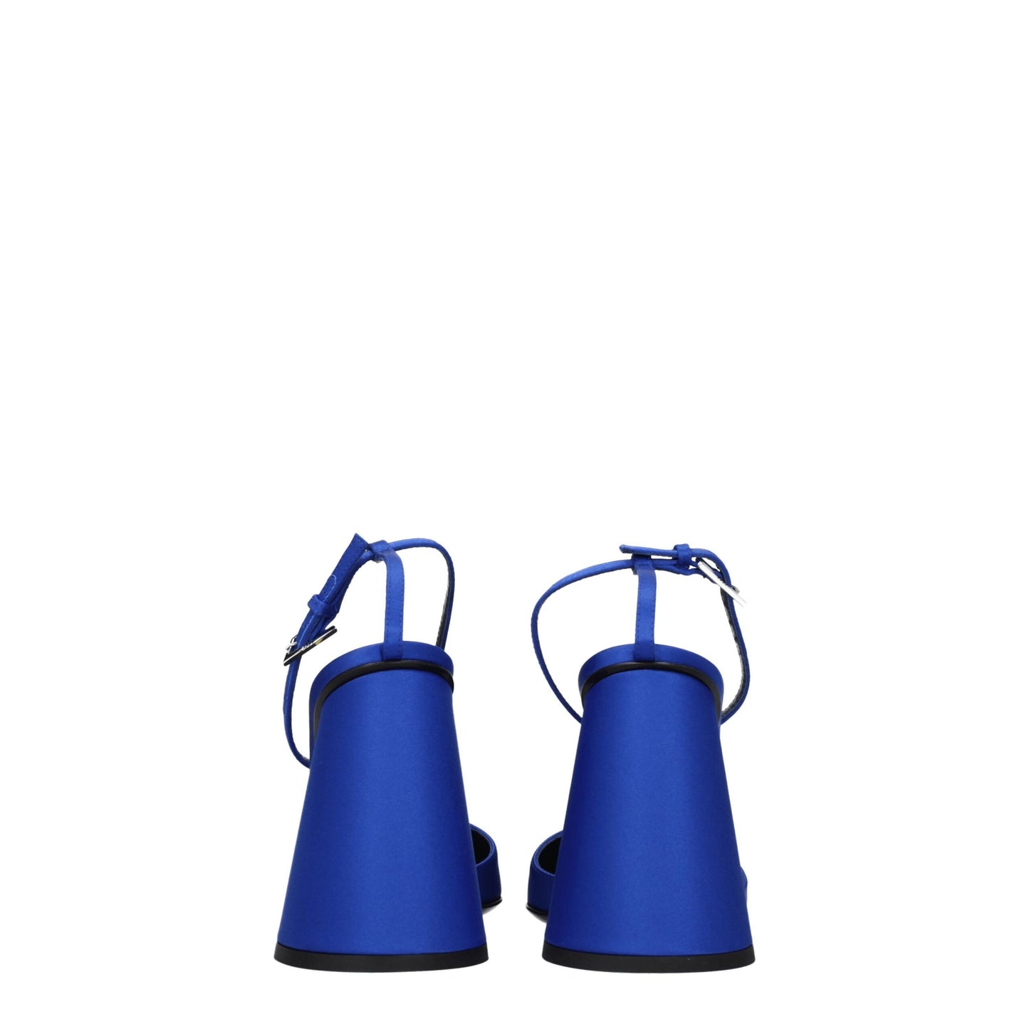 The Attico – Plateauschuhe aus blauem Satin