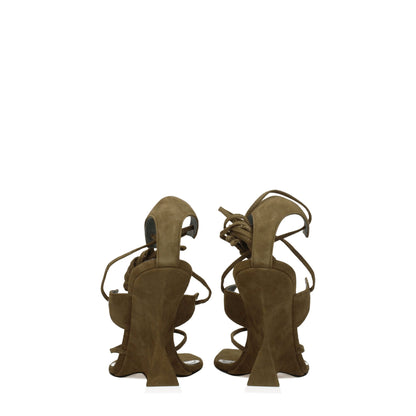 The Attico – Grüne Flip-Flop-Sandalen aus Leder