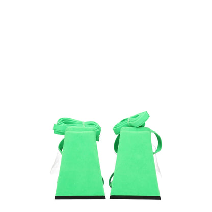 The Attico – Transparente flache Ledersandalen