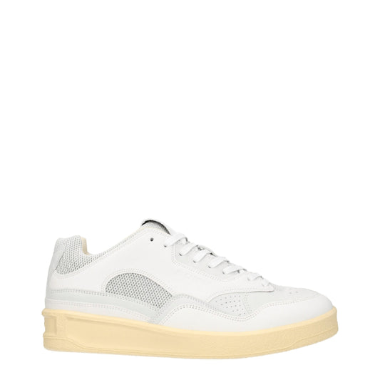 Jil Sander – Niedrige Sneakers aus weißem Leder