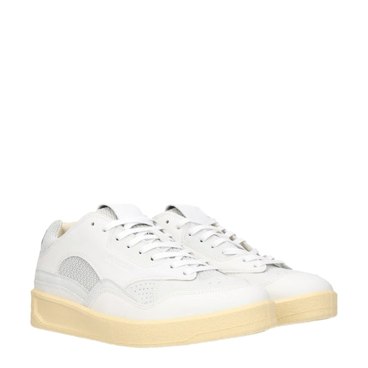 Jil Sander – Niedrige Sneakers aus weißem Leder