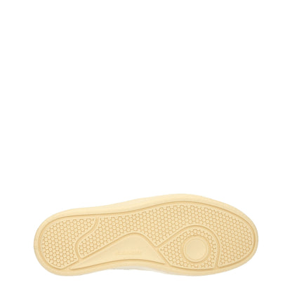 حذاء جيل ساندر الجلدي الأبيض المنخفض