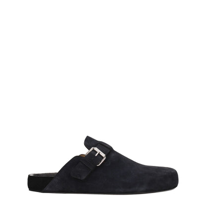 Isabel Marant Schwarze Leder-Slipper-Sandalen