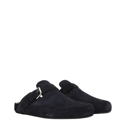 Isabel Marant Schwarze Leder-Slipper-Sandalen