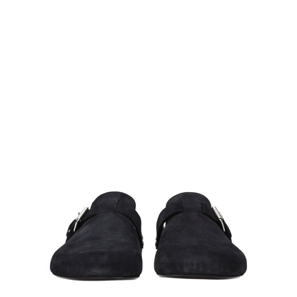 Isabel Marant Schwarze Leder-Slipper-Sandalen