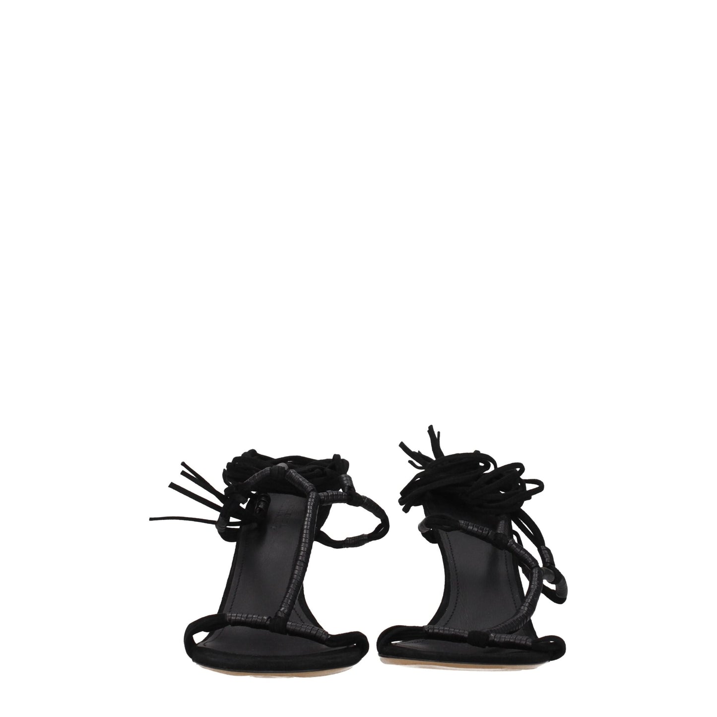 Isabel Marant Schwarze Ledersandalen mit Stilettoabsatz