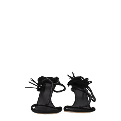 Isabel Marant Schwarze Ledersandalen mit Stilettoabsatz
