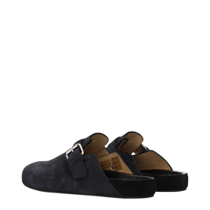 Isabel Marant Schwarze Leder-Slipper-Sandalen