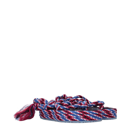 Isabel Marant Flache Sandalen aus blauem Stoff