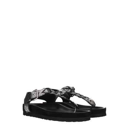 Isabel Marant – Flip-Flop-Sandalen aus schwarzem Leder