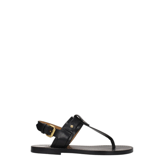Isabel Marant – Flip-Flop-Sandalen aus schwarzem Leder