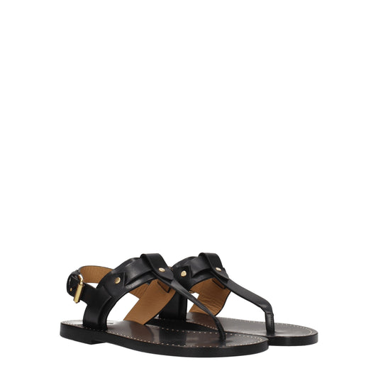 Isabel Marant – Flip-Flop-Sandalen aus schwarzem Leder