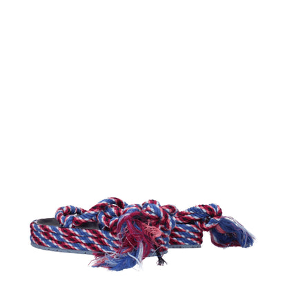 Isabel Marant Flache Sandalen aus blauem Stoff
