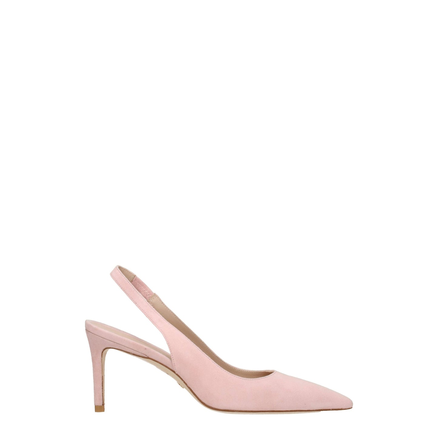 Stuart Weitzman – Pumps aus rosa Leder mit mittelhohem Absatz