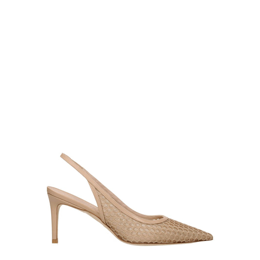 Stuart Weitzman – Beige Pumps aus Leder mit hohem Absatz