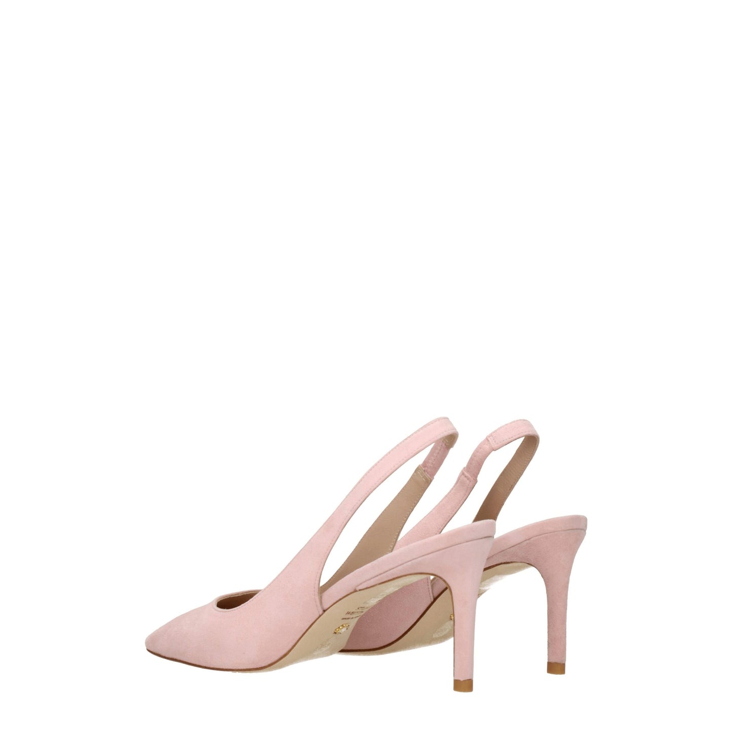 Stuart Weitzman – Pumps aus rosa Leder mit mittelhohem Absatz