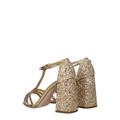 Miu Miu Goldfarbene Kunststoff-Plateaus
