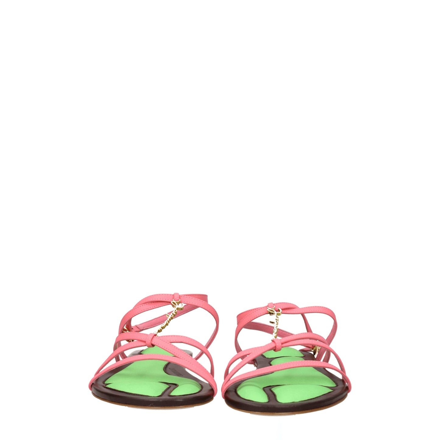 Jacquemus – Flache Sandalen aus rosa Leder