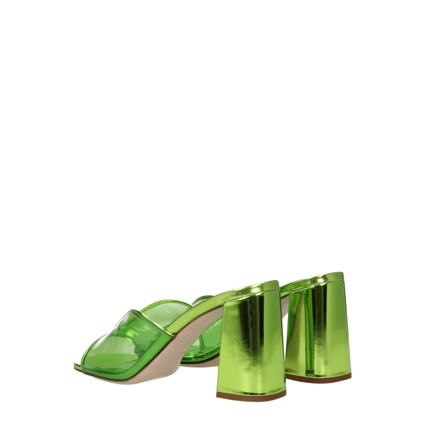 Grüne Plateauschuhe aus Plexiglas von Miu Miu