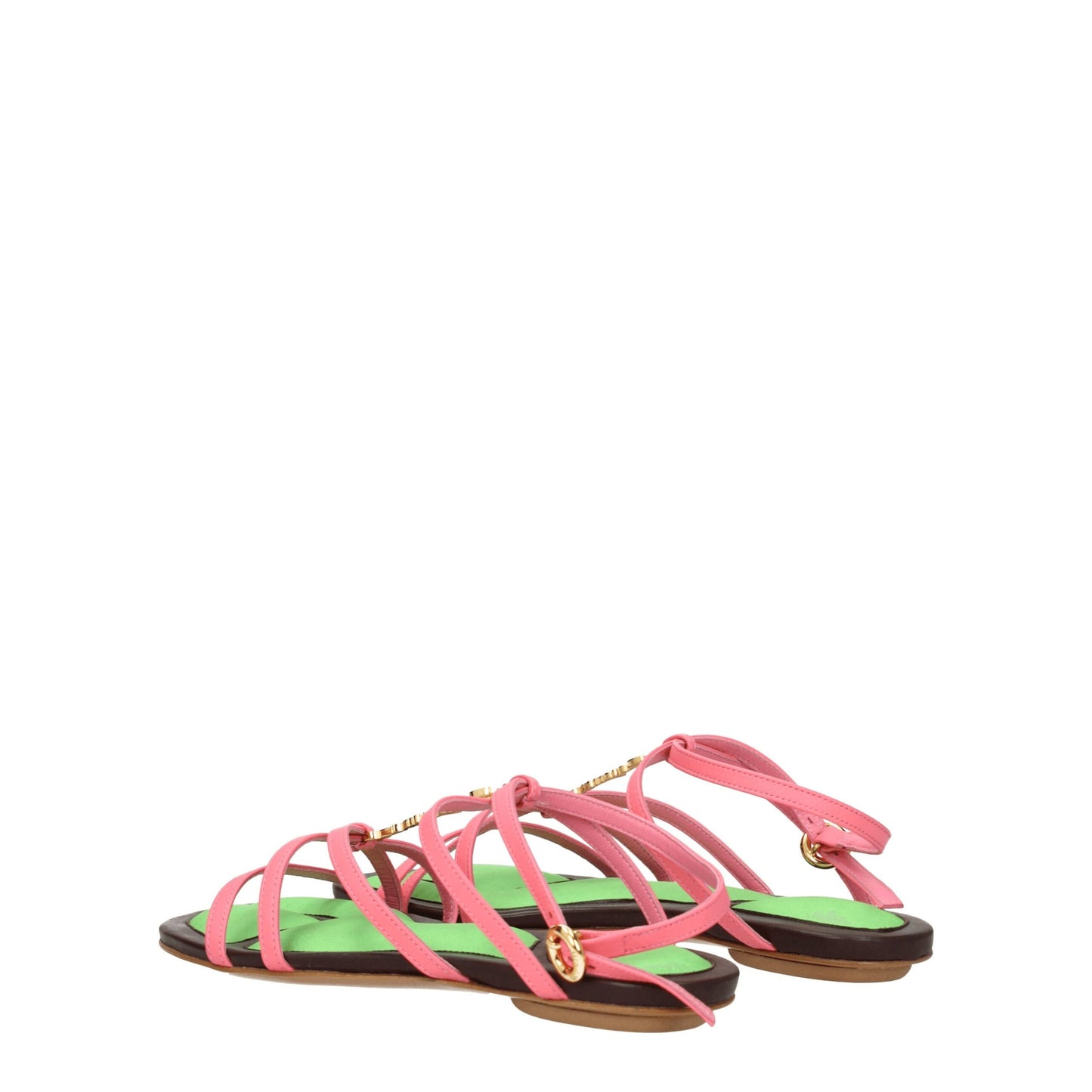 Jacquemus – Flache Sandalen aus rosa Leder