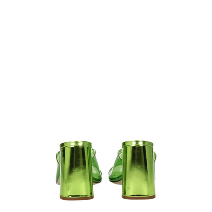 Grüne Plateauschuhe aus Plexiglas von Miu Miu