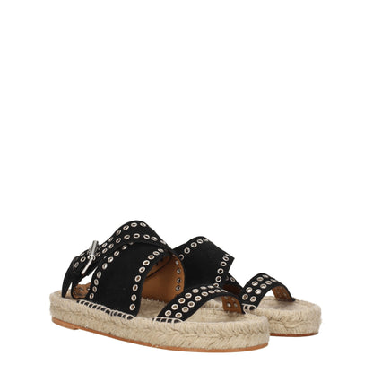 Isabel Marant – Flache Sandalen aus schwarzem Leder