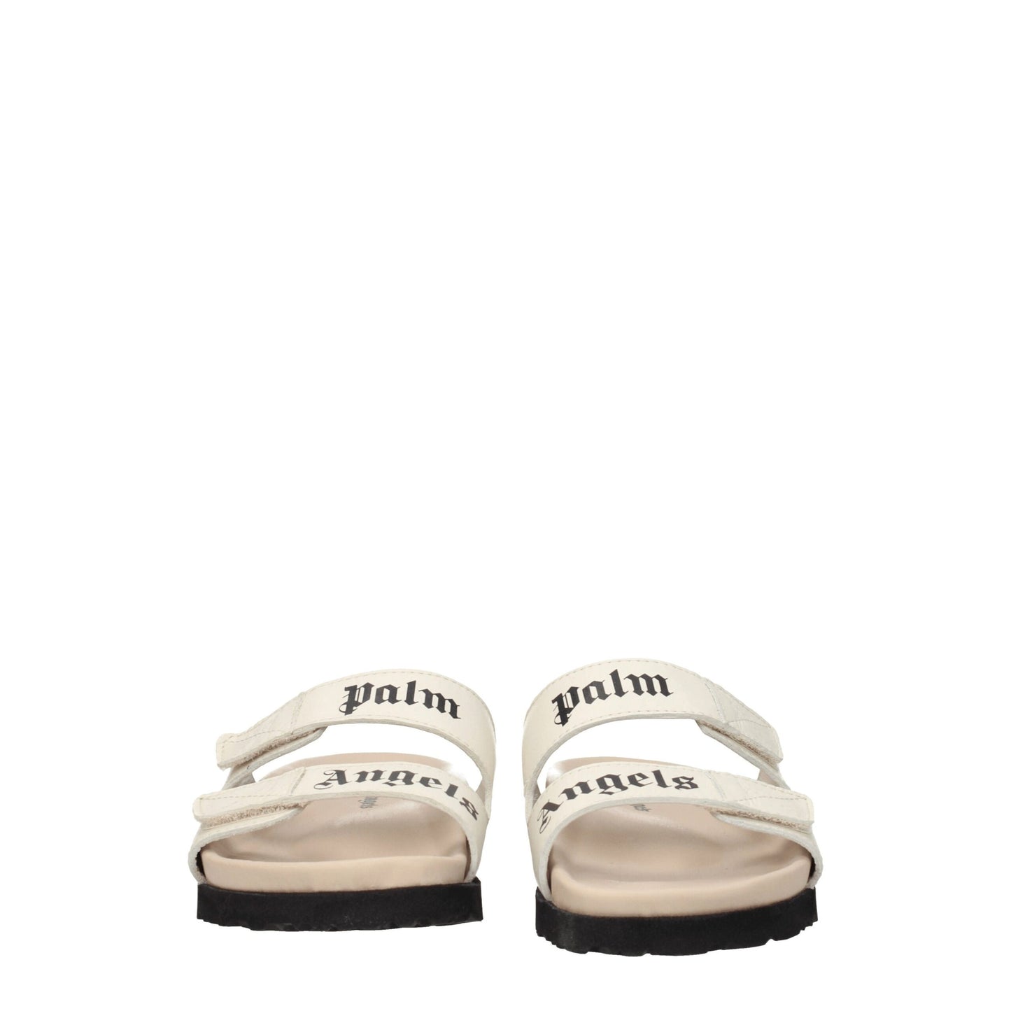 Palm Angels – Flache Sandalen aus beigefarbenem Leder