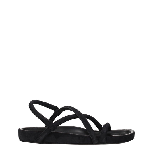 Isabel Marant – Flache Sandalen aus schwarzem Leder