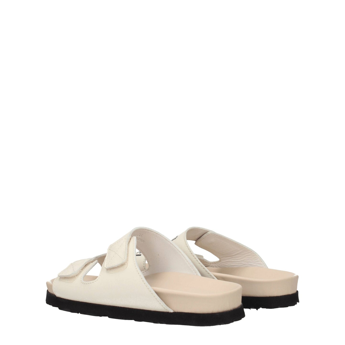 Palm Angels – Flache Sandalen aus beigefarbenem Leder