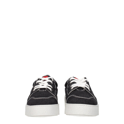 Ami Paris – Niedrige Sneakers aus schwarzem Stoff
