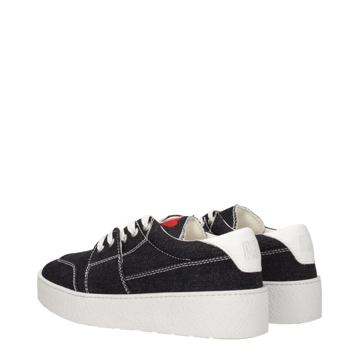 Ami Paris – Niedrige Sneakers aus schwarzem Stoff