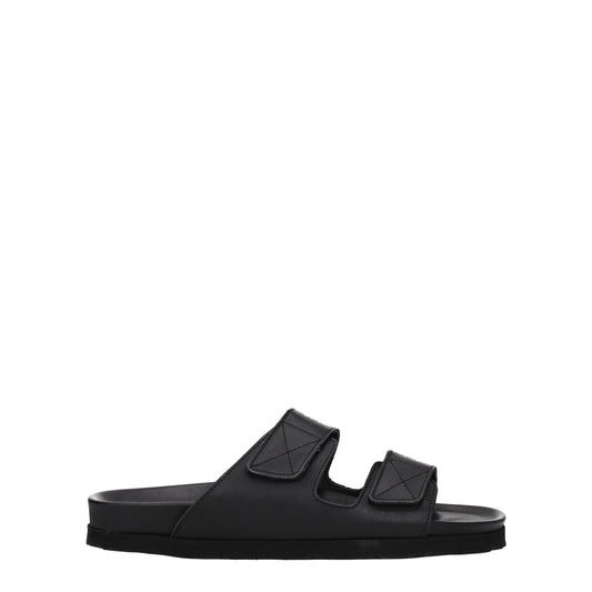 Palm Angels Schwarze Leder-Slipper