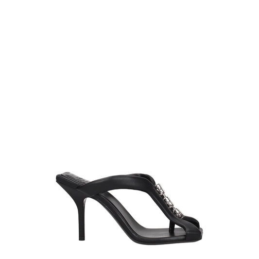 Givenchy – Schwarze Ledersandalen mit Stilettoabsatz